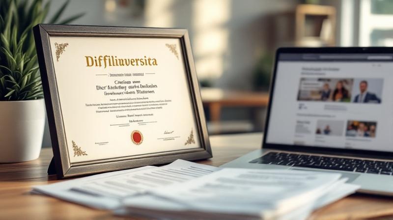 Auslandsdiplom mit Übersetzung und Anerkennungsbescheid auf einem Schreibtisch