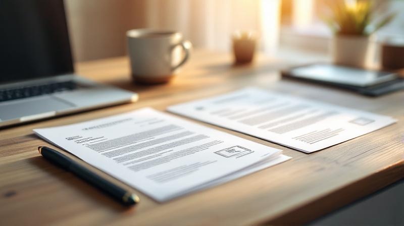 Unterlagen vom Jobcenter und AFBG-Antrag nebeneinander auf einem Schreibtisch